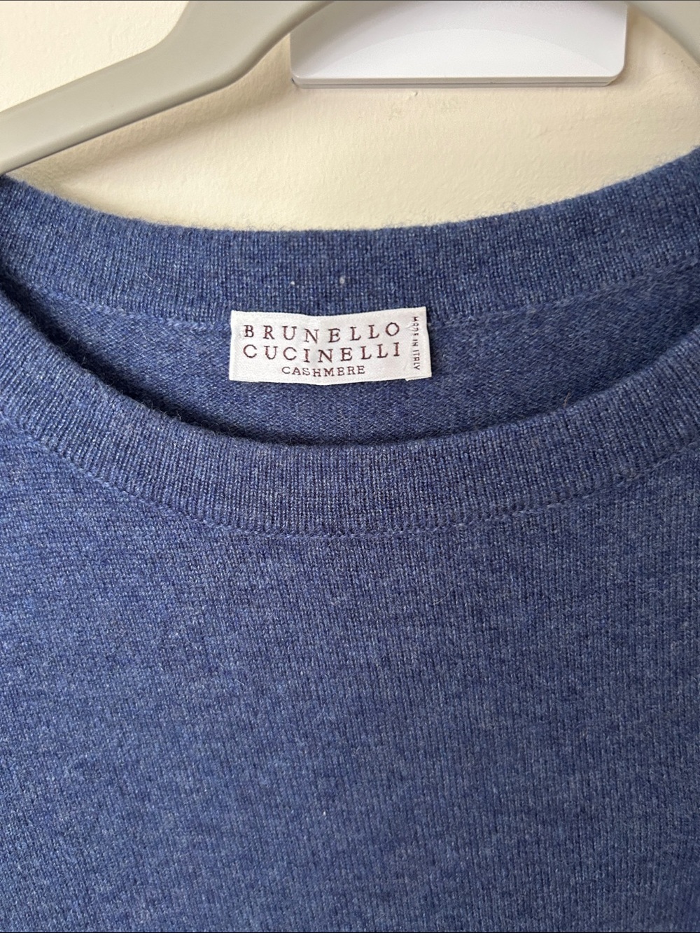 Brunello Cucinelli Womens Blue Crewneck Pocket Sweater - Picture 2 of 3